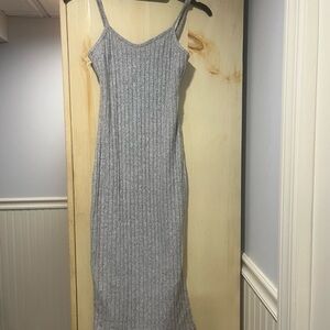 Gray Ribbed Women's Dress